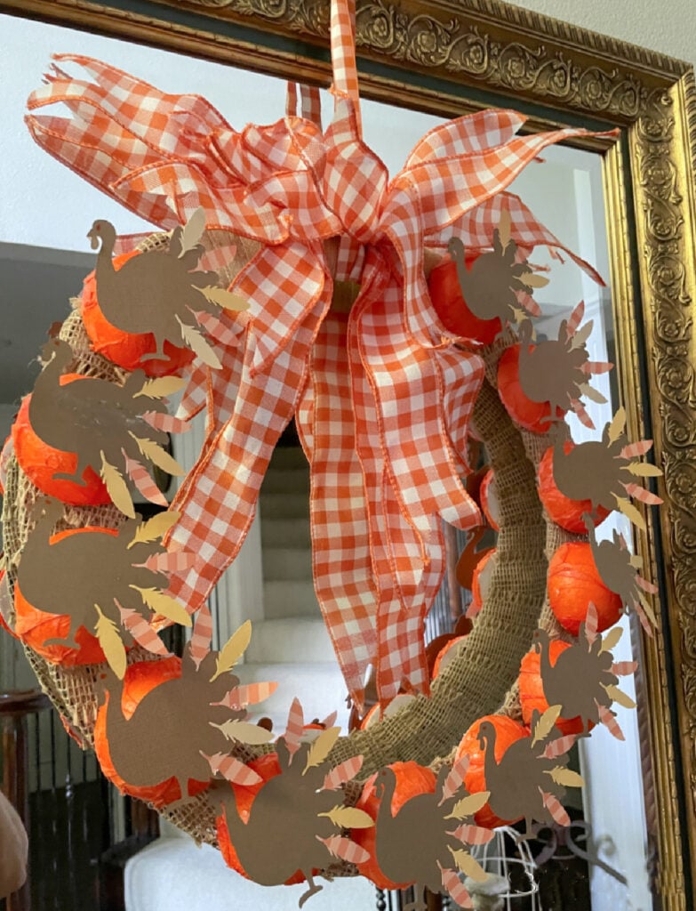 DIY Thanksgiving turkey wreath