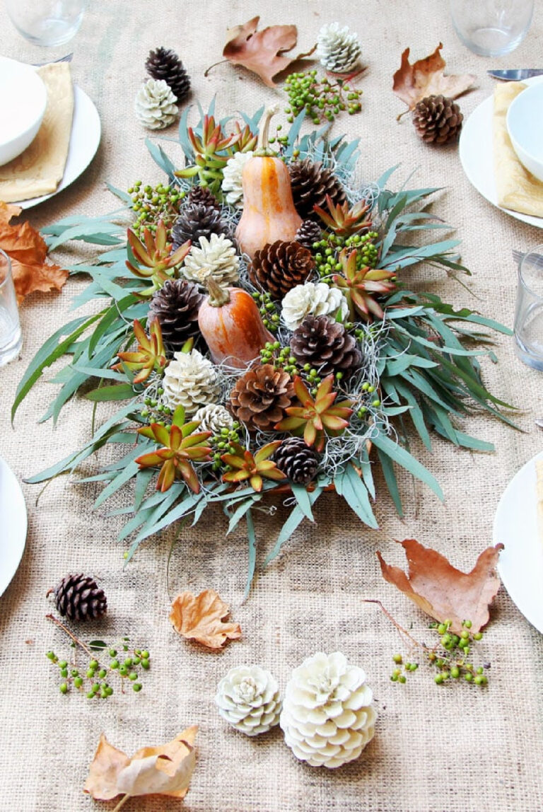 How To Set a Thanksgiving Table in Warm Fall Colors - Sanctuary Home Decor