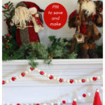 cutest red and white Christmas garland