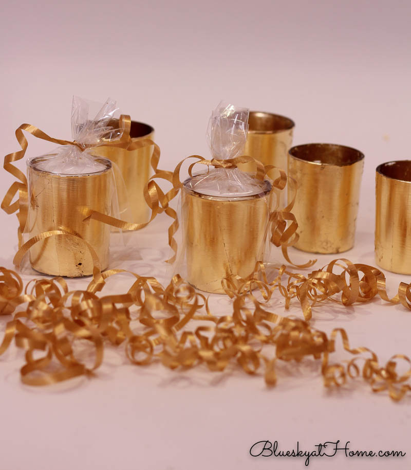 gold leaf candle votives