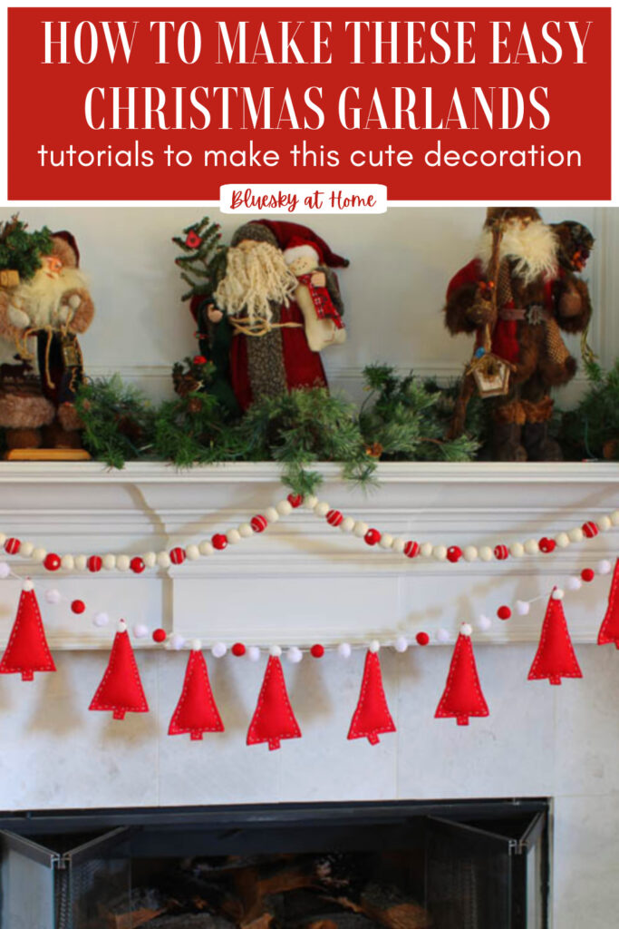 Christmas felt DIY garland graphic