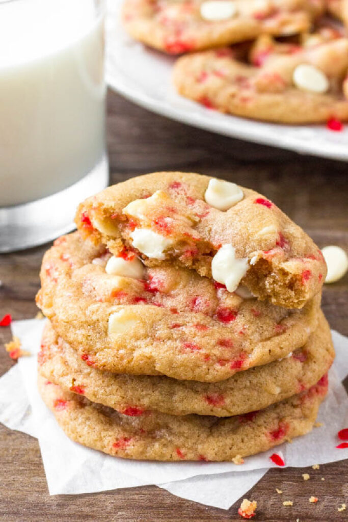 candy cane white chocolate christmas cookies