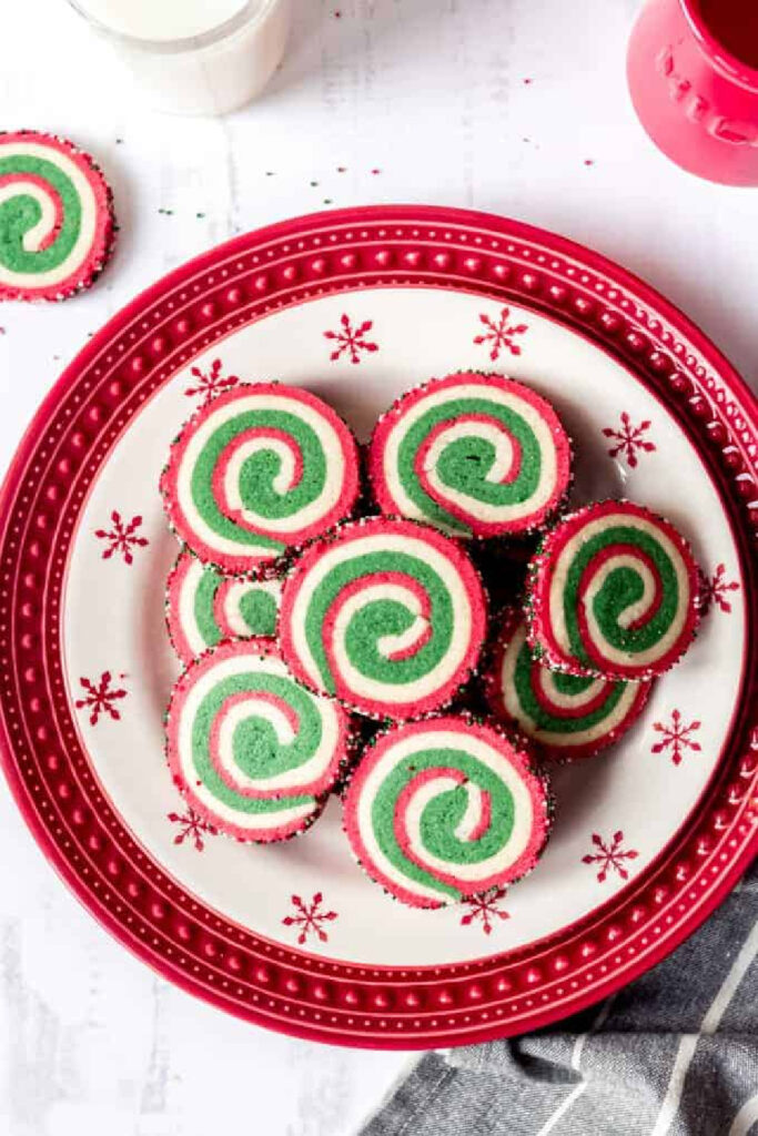 Pinwheel christmas cookies