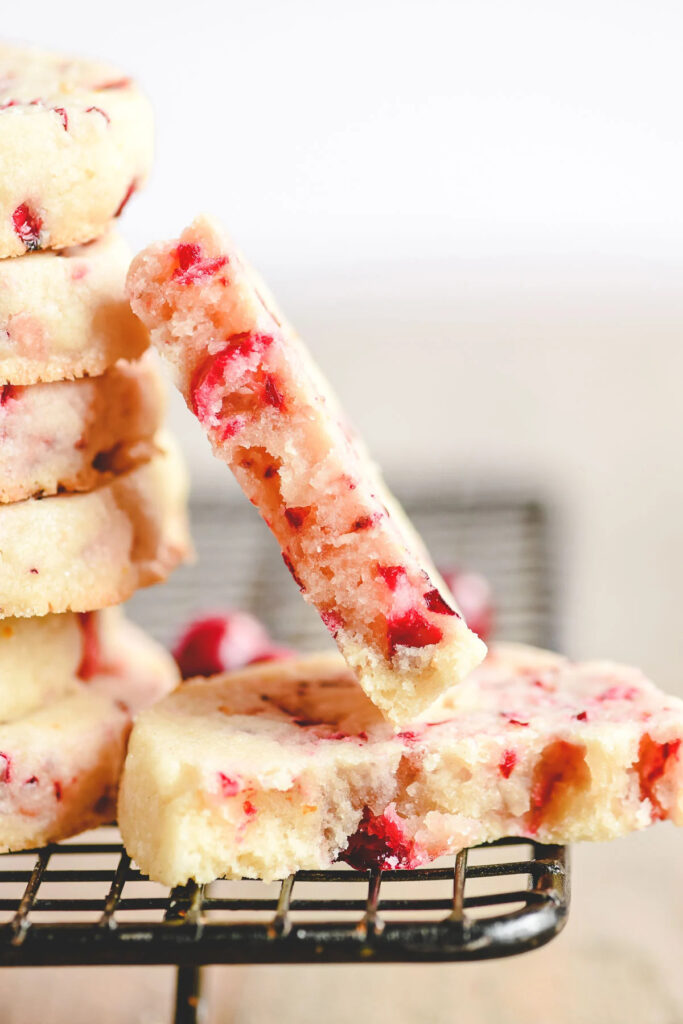 Cranberry Shortbread christmas cookies