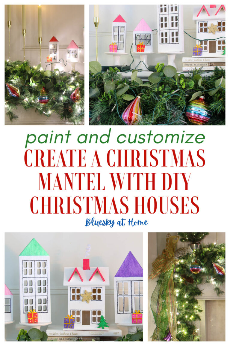 Easy DIY Mantel Idea for Christmas - Bluesky at Home