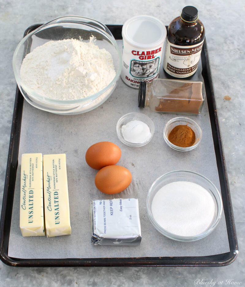 ingredients for cinnamon roll cookies