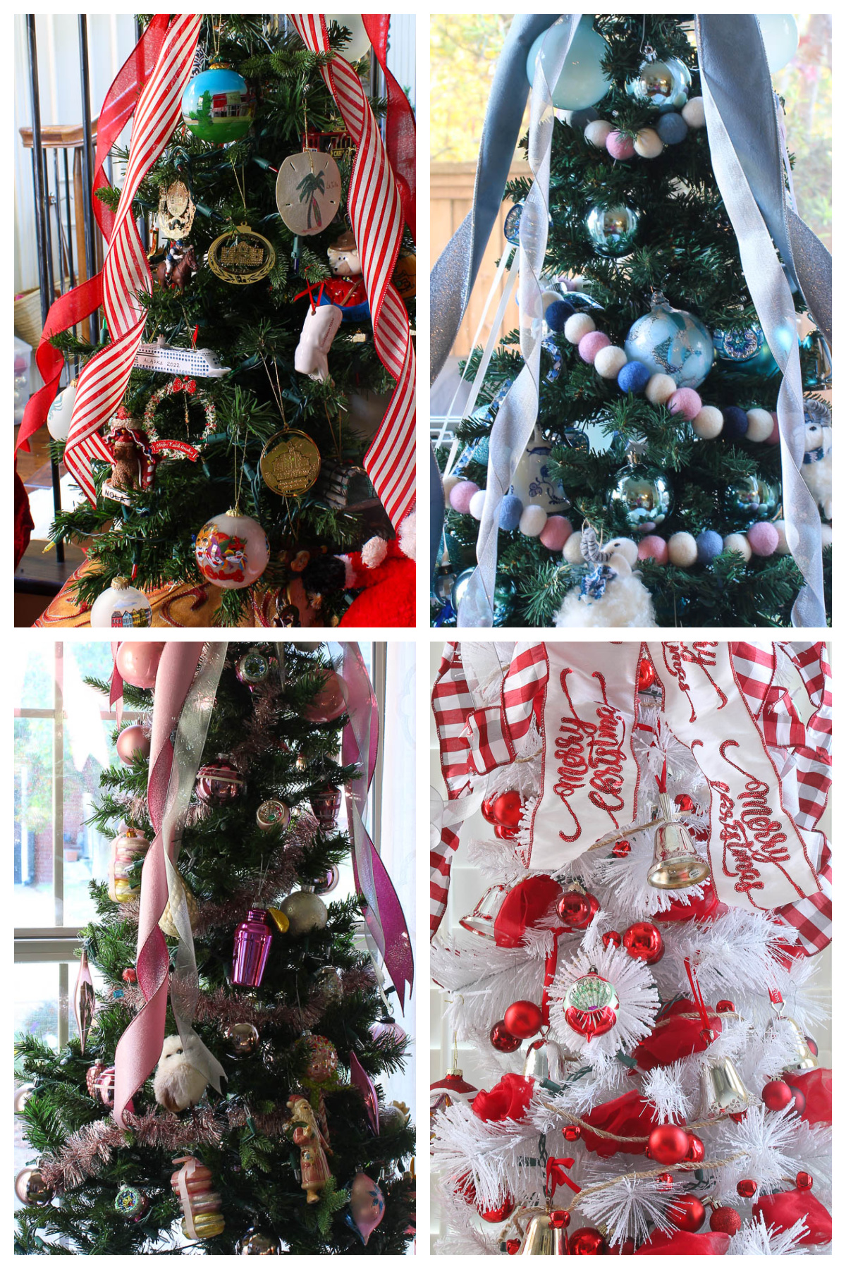 How to ribbon a Christmas tree, THIN VELVET RIBBON TREND