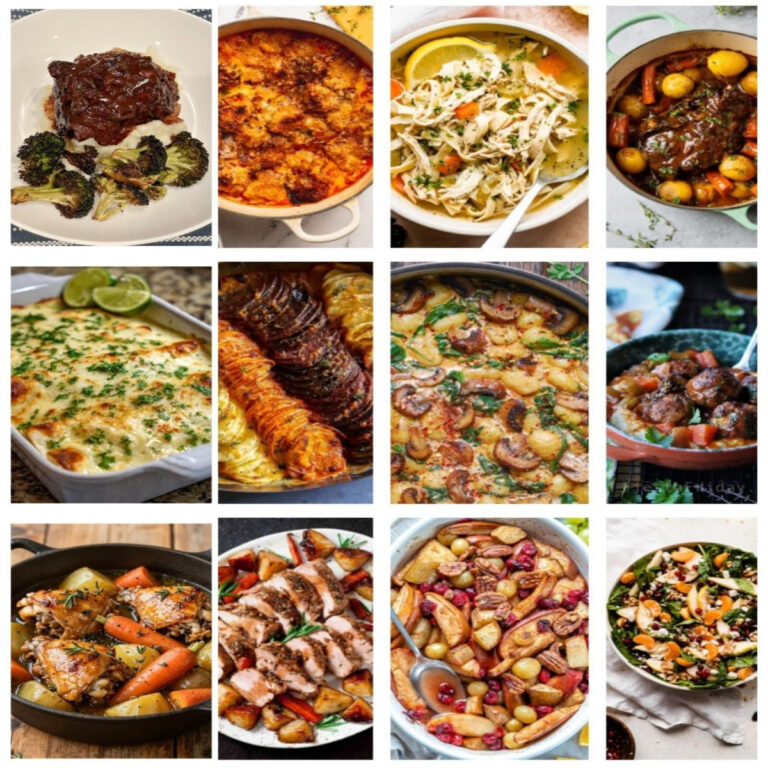 collage of delicious winter recipes