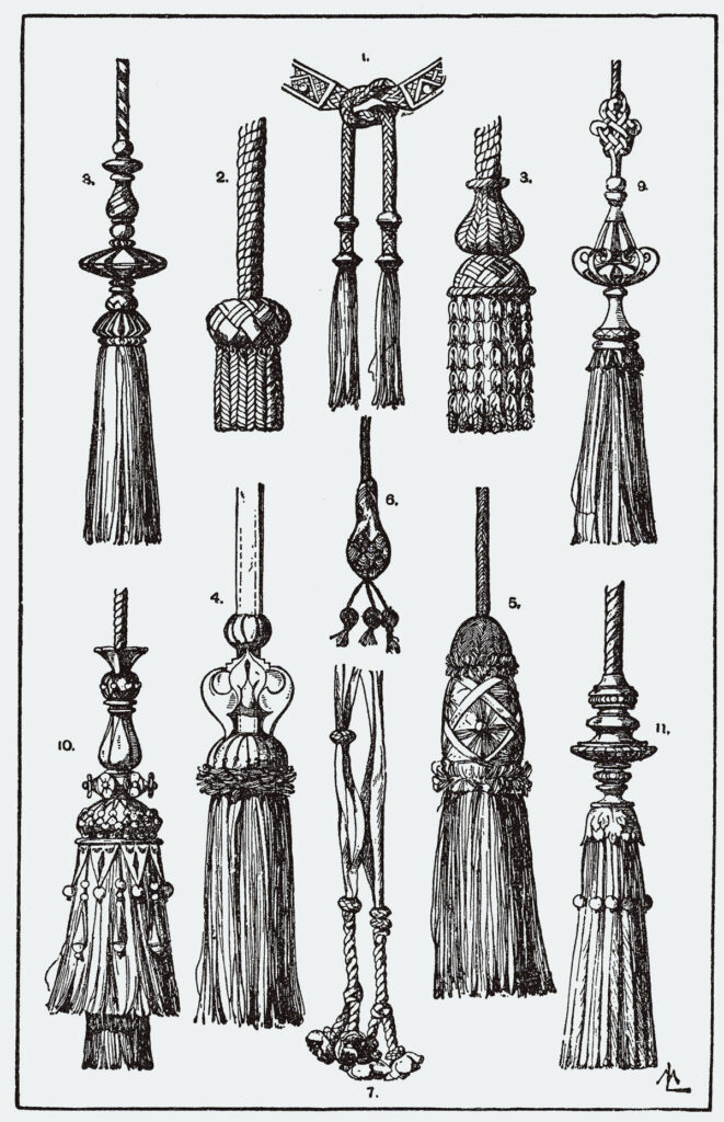 diagram of elaborate tassels