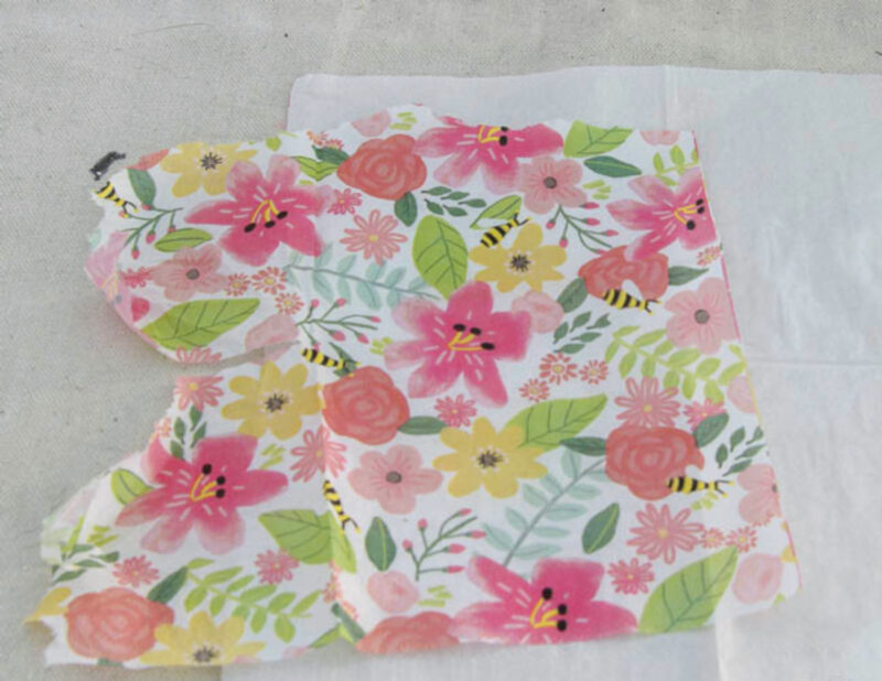 pastel floral napkins
