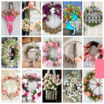 spring wreath collage graphic