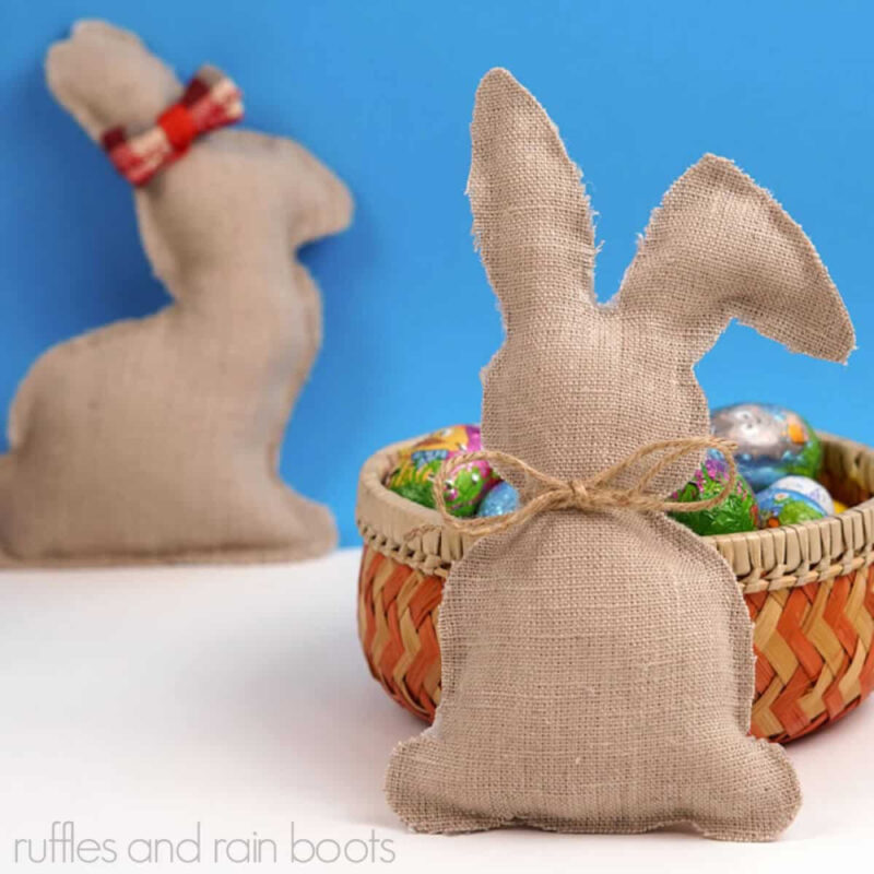 DIY Easter burlap bunnies
