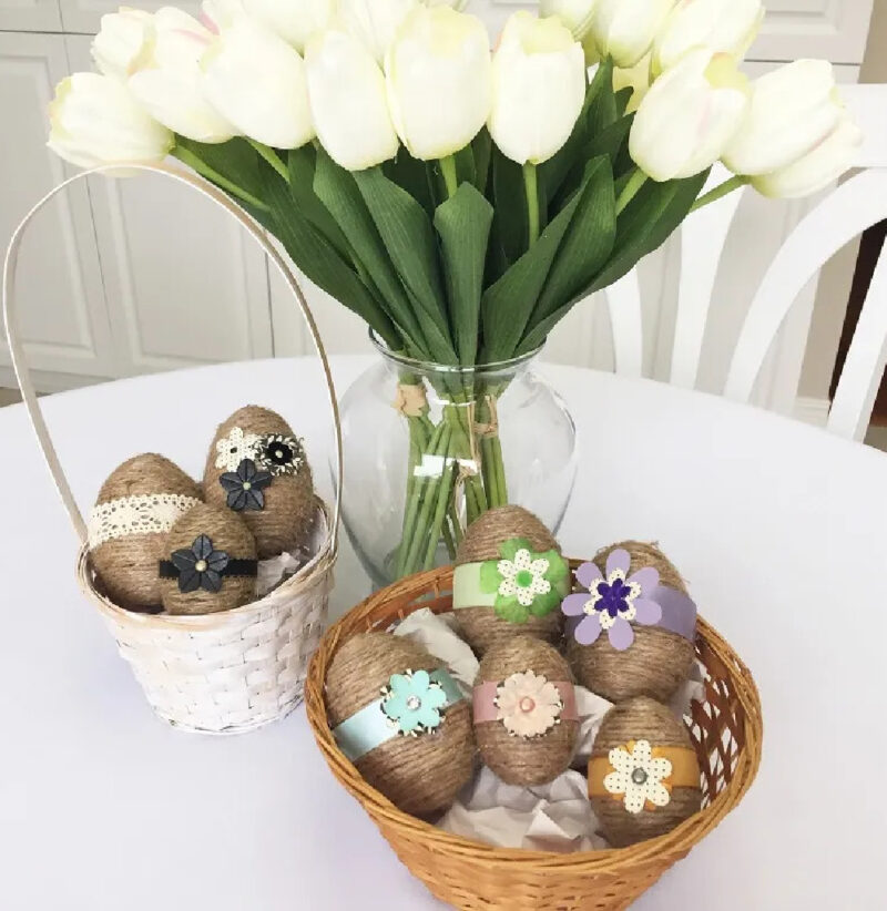 DIY decorated Easter eggs