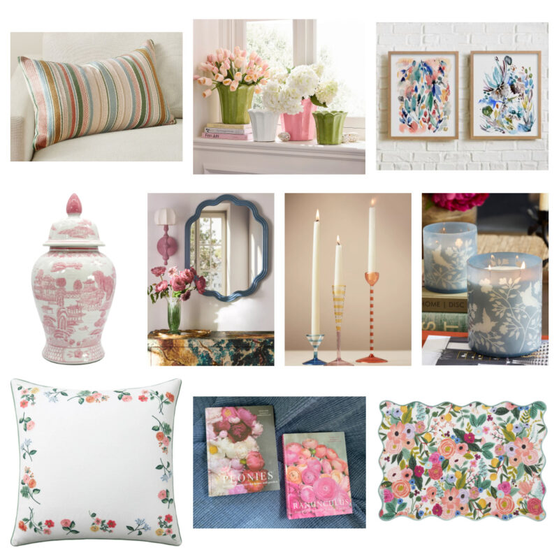 spring decor accessories collage