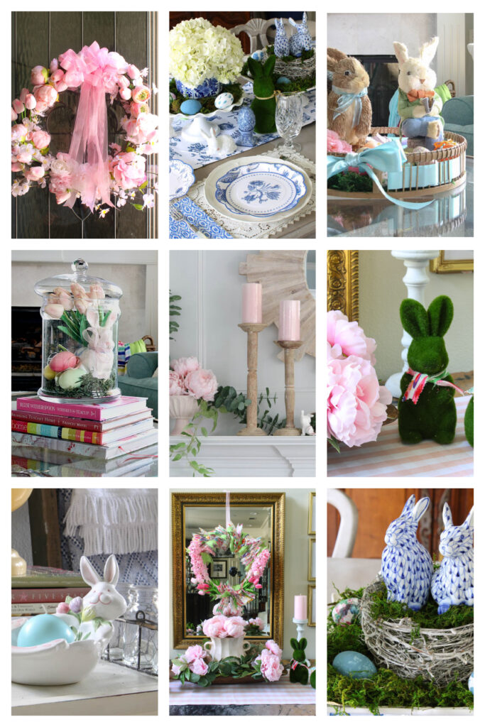 using color in spring decorating collage