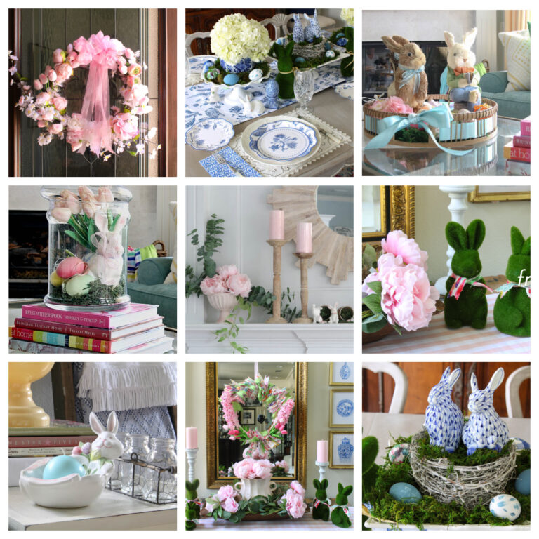 using color in spring decorating collage