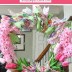 flower and fabric spring wreath graphic