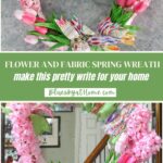 flower and fabric spring wreath graphic