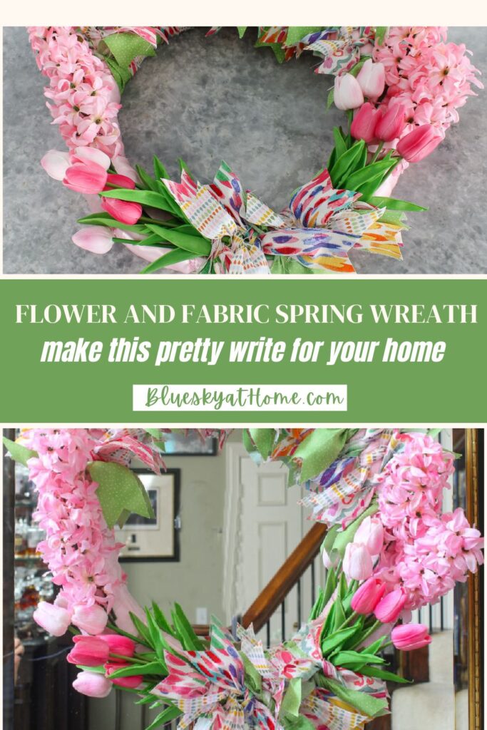 flower and fabric spring wreath graphic