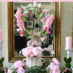 flower and fabric spring wreath graphic