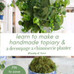 chinoiserie planter and handmade topiary graphic