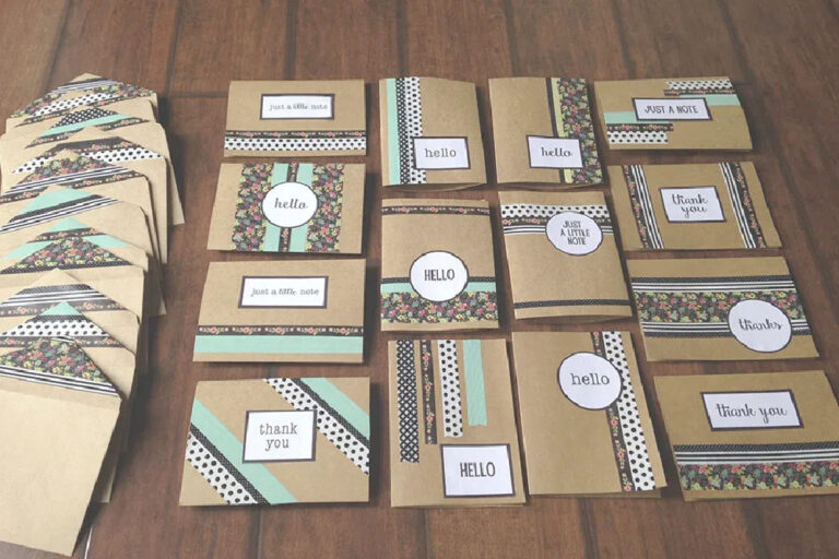 washi tape cards for mom