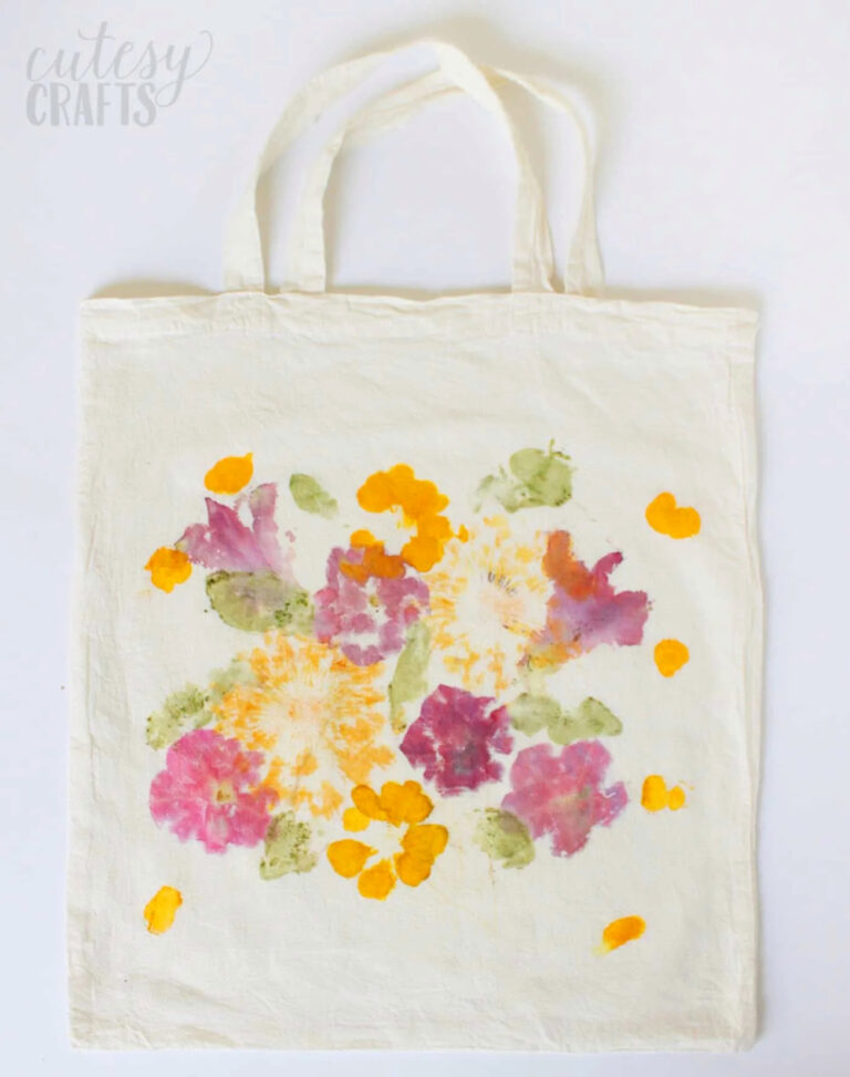 floral DIY tote bag for Mother's Day gift