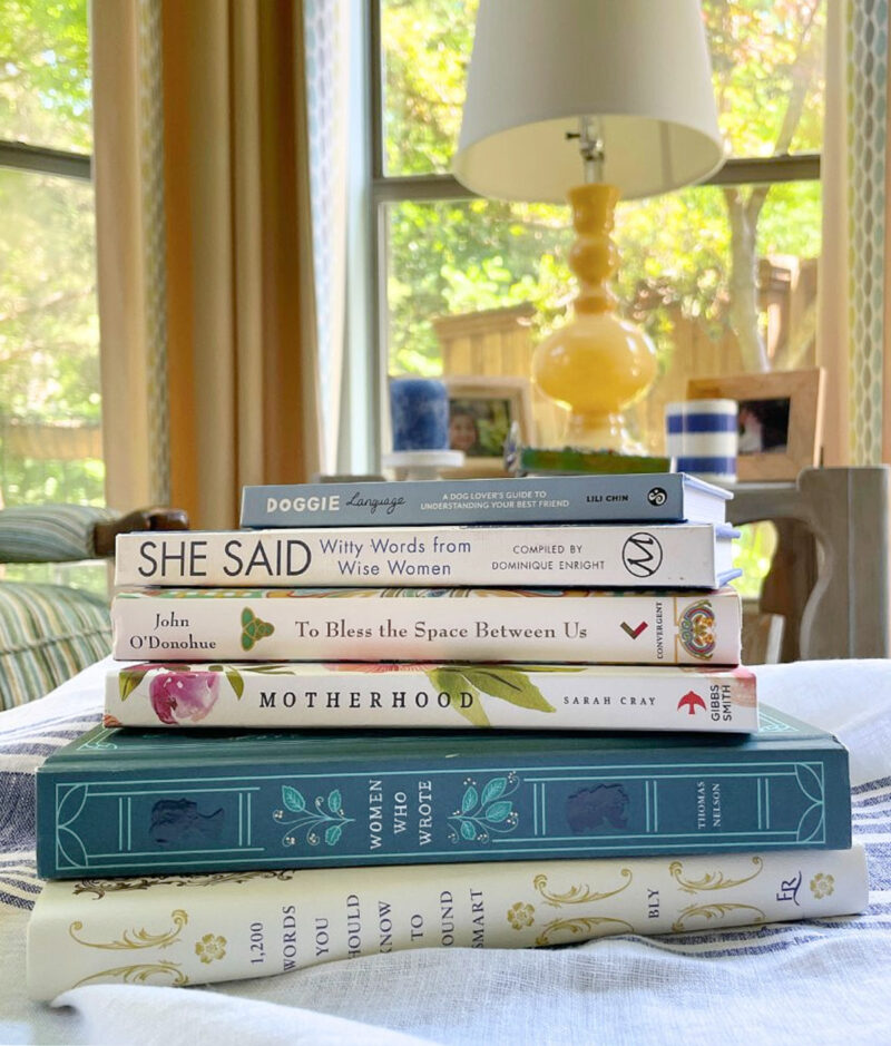 stack of Mother's Day gift books