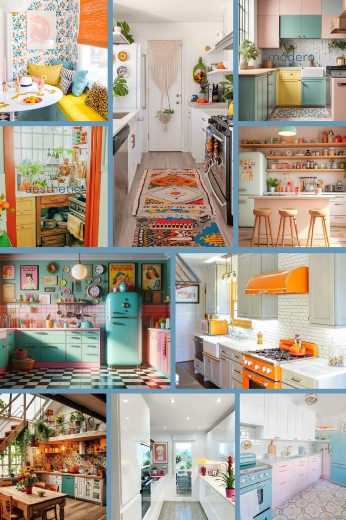 retro kitchen collage