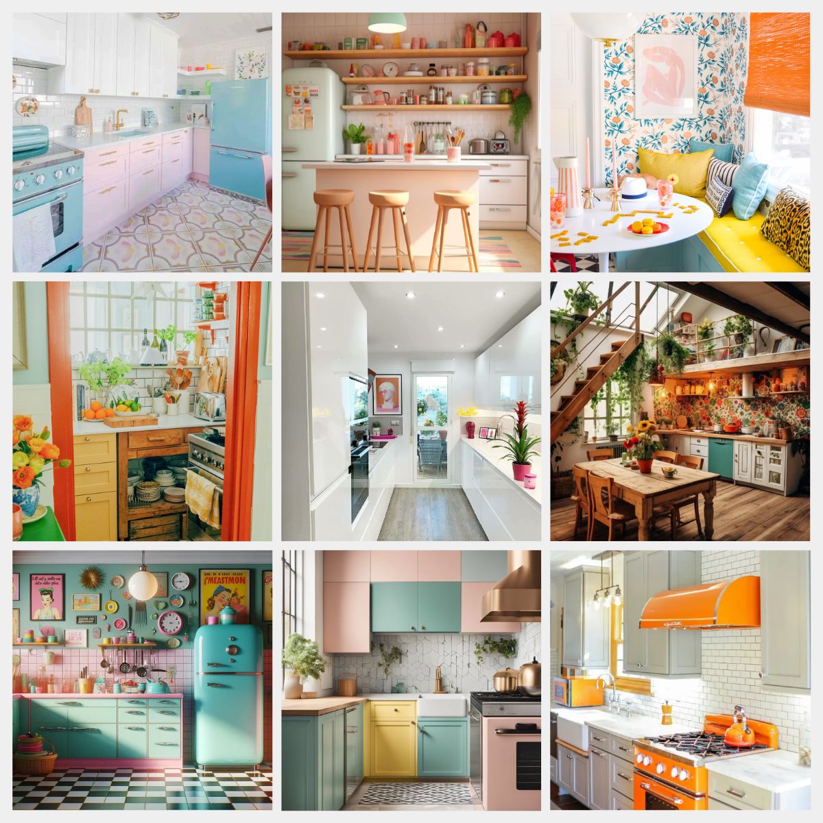 10 Fun Colorful Retro Kitchens to Inspire You - Bluesky at Home