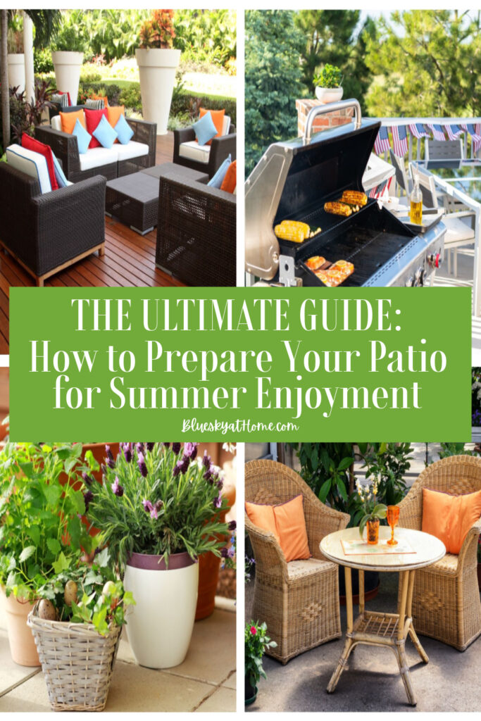 ultimate guide to prepare patio for  summer graphic