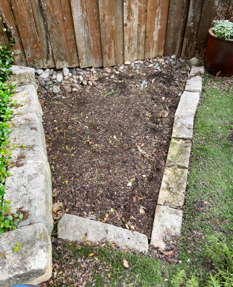 dirt herb garden