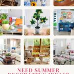 collage of summer decorating ideas