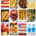 collage of 4th of July party food