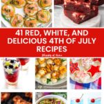collage of 4th of July party food