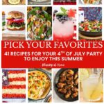 collage of 4th of July party food