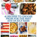 collage of 4th of July party food