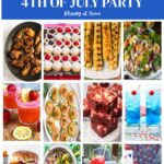 collage of 4th of July party food