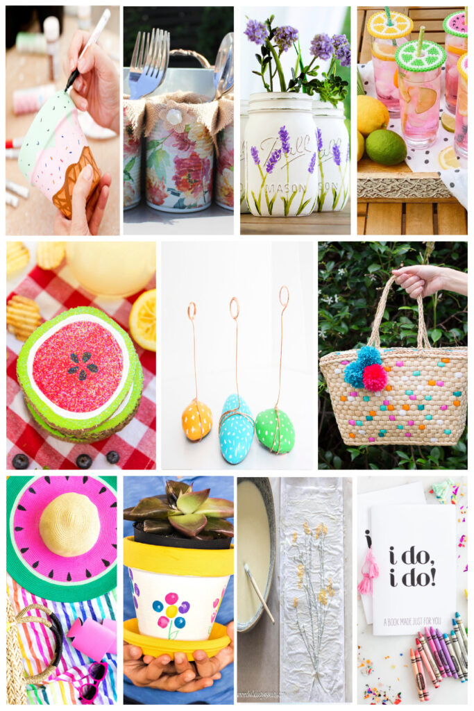 summer craft ideas collage