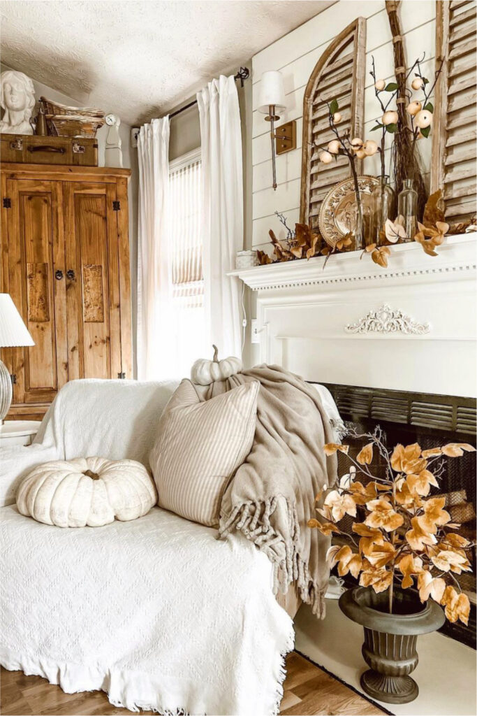 cream and wood fall color palette