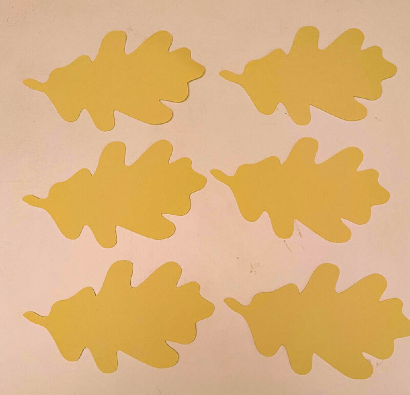 gold paper fall leaves