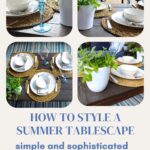 sophisticated and simple summer outdoor tablescape