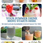 collage of summer cocktails