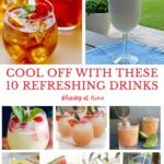 collage of summer cocktails