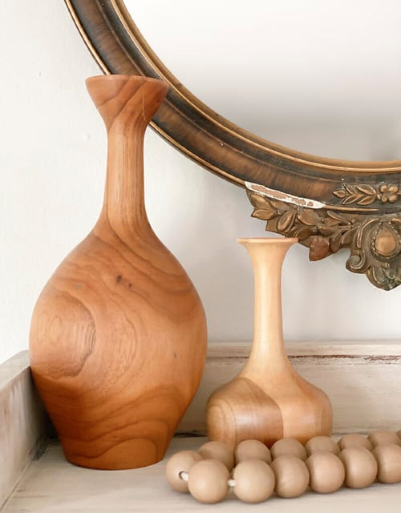 wood sculpture fall decor