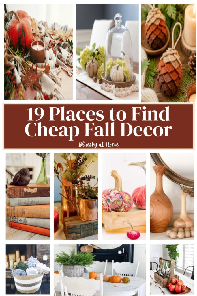 budget-friendly fall decor ideas collage