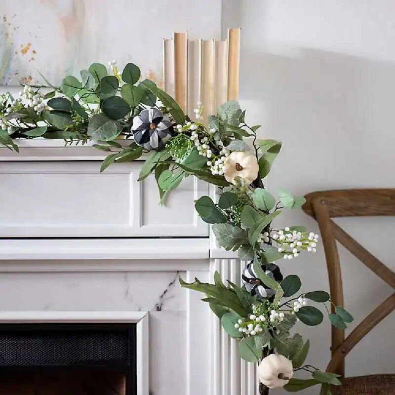 faux green leaf affordable fall garland