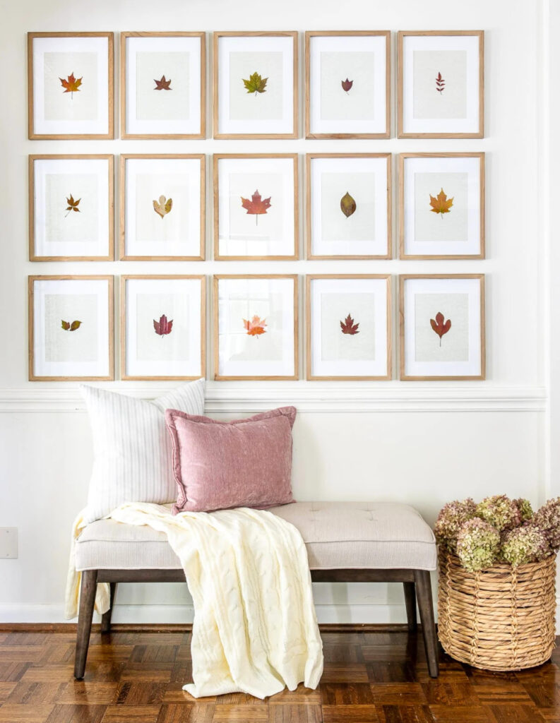 budget-friendly leaf fall decor art gallery