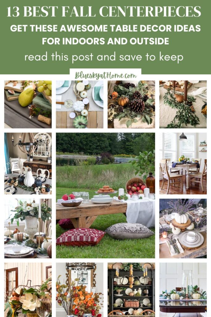 collage of fall centerpieces graphic