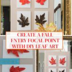 DIY fall leaf art wall canvas